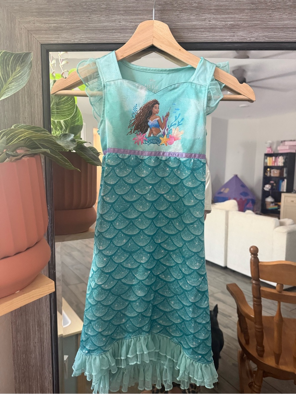 Little Mermaid Dress with Ruffle Hem